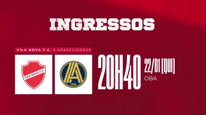 VENDA DE INGRESSOS - VILA NOVA X APARECIDENSE - GOIANÃO 2026